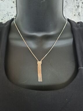 Avon Silver Tone Tassel Necklace